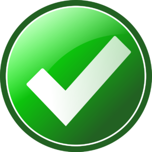 Green checkmark symbol representing approval and successful mortgage solutions at Balance Process.