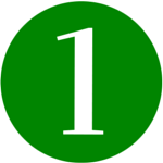 Green circle with the number one, symbolizing the first advantage of owning real estate in a discussion about homeownership benefits.