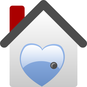 House icon with a heart shape, symbolizing home ownership and emotional connection in the real estate market, relevant to mortgage discussions and Zillow's influence.