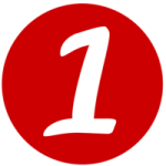 Red circular icon with the number one, symbolizing a key point in credit report discussions related to mortgage approvals.